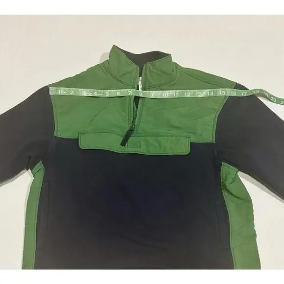 Free Assembly Boys Jacket Collared Half Zip Long Sleeve Green Dark Blue Size M 8 - Picture 8 of 12